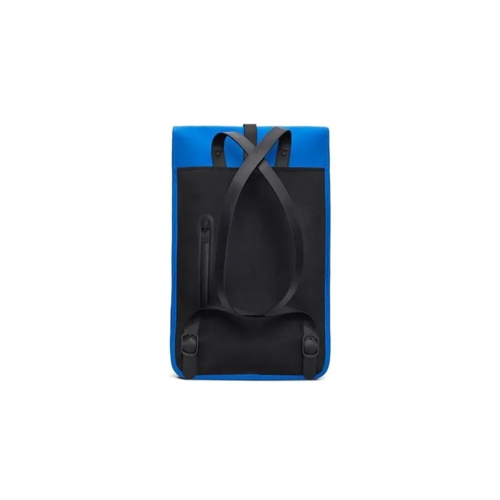 Rains Backpack W3 Waves Blue Waterproof Laptop Minimalist Rucksack Unisex NWT - Picture 7 of 8